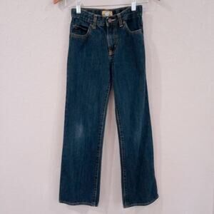 Old Navy‎ Boys 12 Jeans Blue Dark Wash Slim Bootcut Adjustable Waist 100% Cotton